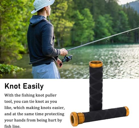 OUKENS Fishing Line Dragger, Fishing Knot Puller Tool Assist Fishing Line Knotting Device Tension Line Dragger for Fishing(Gold) in Saudi Arabia