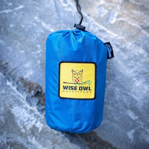 Wise Owl Outfitters Hammock Rain Fly – Waterproof Camping Tarp Cover with Tent Stakes & Carry Bag, Ultralight Shelter for Backpacking & Outdoor Shade in Kuwait