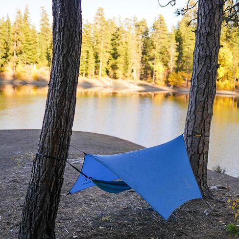 Wise Owl Outfitters Hammock Rain Fly – Waterproof Camping Tarp Cover with Tent Stakes & Carry Bag, Ultralight Shelter for Backpacking & Outdoor Shade in Kuwait