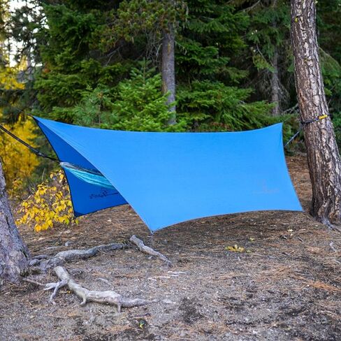 Wise Owl Outfitters Hammock Rain Fly – Waterproof Camping Tarp Cover with Tent Stakes & Carry Bag, Ultralight Shelter for Backpacking & Outdoor Shade in Kuwait