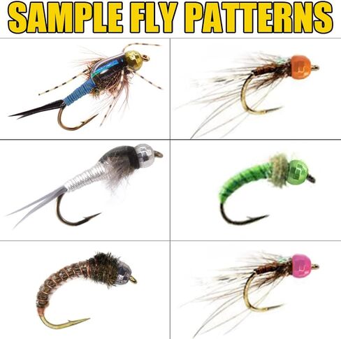 XFISHMAN Tungsten-Slot-Beads-Fly-Tying-Beads-Heads-Assortment Fly Tying Materials Nymph for Fly Fishing Diamond Faceted Slotted Beads 60 Pack in Saudi Arabia