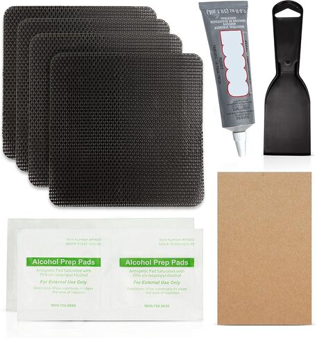 Trampoline Patch Repair Kit 4 x 4 Square Glue On Patches | Repair Holes or tears in a Trampoline Mat in Saudi Arabia