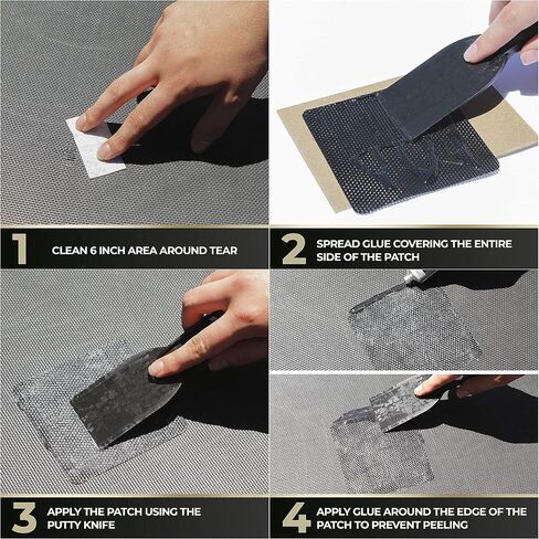 Trampoline Patch Repair Kit 4 x 4 Square Glue On Patches | Repair Holes or tears in a Trampoline Mat in Saudi Arabia