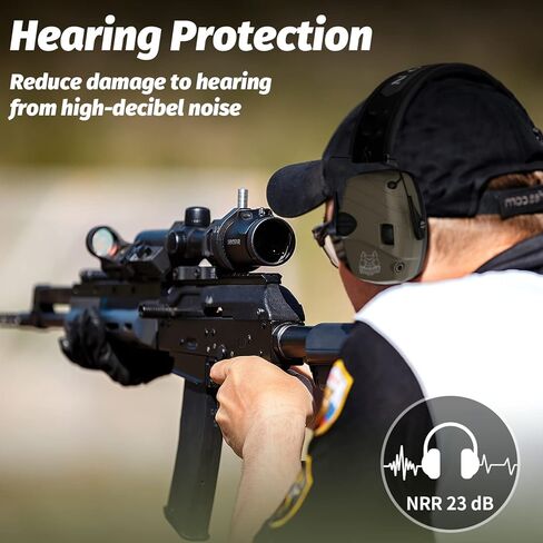 TINSSON حماية الأذن لإطلاق النار غطاء للأذنين السلامة إلغاء الضوضاء سماعات NRR 23dB غطاء للأذنين للحد من الضوضاء in Kuwait