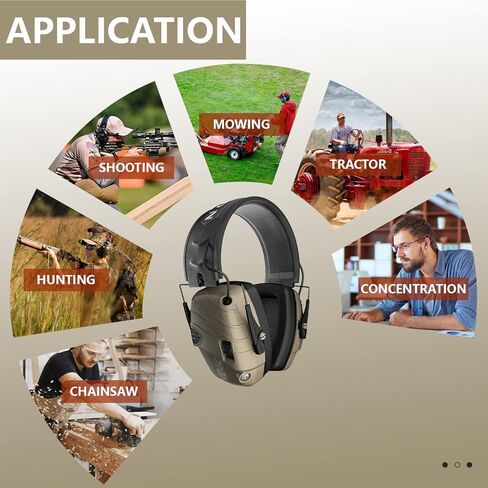 TINSSON حماية الأذن لإطلاق النار غطاء للأذنين السلامة إلغاء الضوضاء سماعات NRR 23dB غطاء للأذنين للحد من الضوضاء in Kuwait