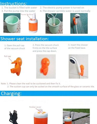 Iron Hammer Portable Shower Camp Shower Rechargeable Shower Camping Shower pet Shower in Kuwait