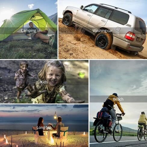 حقيبة دش بالطاقة الشمسية من AYQWE، 1/2/4 حزمة 5 جالون/20 لتر، حقيبة استحمام للتخييم، حقيبة استحمام محمولة مع خرطوم قابل للإزالة ورأس دش قابل للتحويل للتخييم والشاطئ والسباحة والسفر في الهواء الطلق in Kuwait