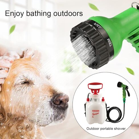 CLICIC Pressure Sprayer with 7 Spray Modes, Camping Shower with Removable Hose and Shower Head for Camping Outdoor Traveling Hiking and Pet Bath in Kuwait