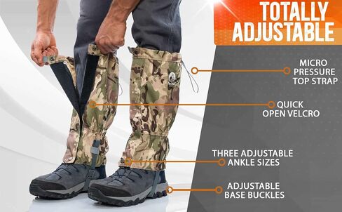 Pike Trail Leg Gaiters – Waterproof and Adjustable Snow Boot Gaiters for Hiking, Walking, Hunting, Mountain Climbing and Snowshoeing in Saudi Arabia