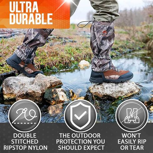 Pike Trail Leg Gaiters – Waterproof and Adjustable Snow Boot Gaiters for Hiking, Walking, Hunting, Mountain Climbing and Snowshoeing in Saudi Arabia