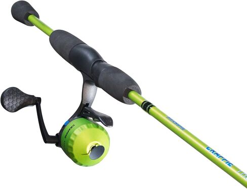Lew's Crappie Thunder Underspin Reel and Fishing Rod Combo, 4-Foot 6-Inch 2-Piece Graphite Blank, Right or Left-Hand Retrieve, Crappie Thunder Green in Saudi Arabia