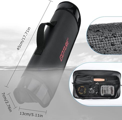 Goture Fly Fishing Rod and Reel Combo 8-Sections Fly Fishing Rod Cork Handle,80 Pcs Fishing Flies,Aluminum Fly Reel with Fishing Lines,Waterproof and Portable Bag in Saudi Arabia