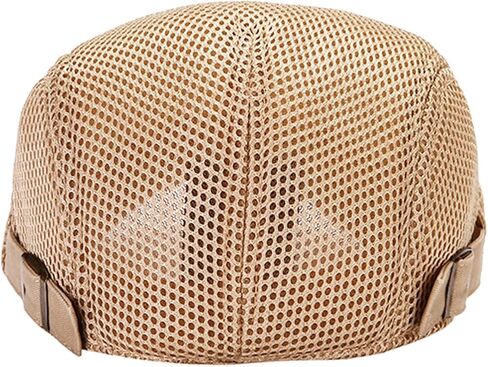 Lopsity Men Mesh Flat Cap Breathable Summer Newsboy Hat Beret Hat Summer Cap Adjustable Newsboy Beret Cap Cabbie Flat Caps in Saudi Arabia