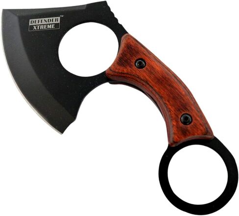 Defender-Xtreme 6.5" Black Hunting Mini Axe 3CR13 Stainless Steel Wood Handle in Saudi Arabia