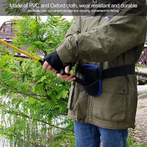 Demeras Sea Fishing Rod Waist Belt, Portable Fishing Rod Holder Waist Belt Hook and Loop for Fishing in Saudi Arabia