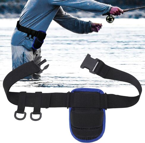 Demeras Sea Fishing Rod Waist Belt, Portable Fishing Rod Holder Waist Belt Hook and Loop for Fishing in Saudi Arabia