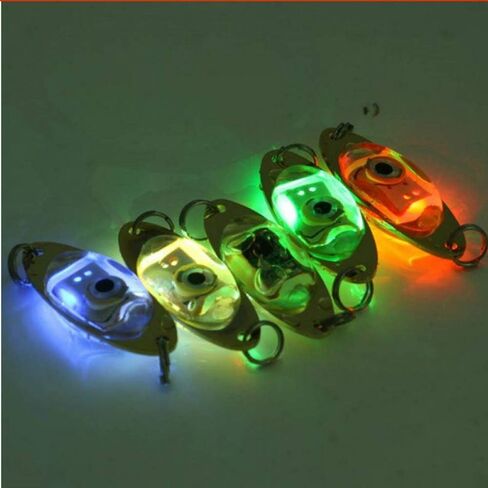 Fishing Lure Light Deep Drop Underwater, Water-Triggered Designed Light Bait Flasher Saltwater Freshwater Bass Halibut Walleye Lures Attractant 10 PCS in Saudi Arabia