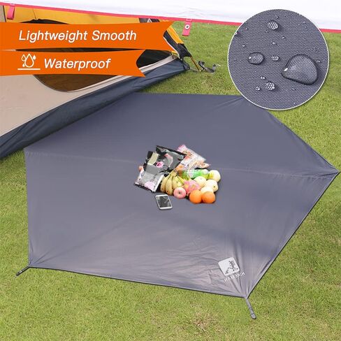 ERYUE Ultralight Beach Sun Shelter,Waterproof Camping Tarp Thicken Picnic Mat Durable Beach Pad Hexagonal Tent Mat Multifunctional Tent Footprint Sun Canopy Ground Sheet for Hiking Traveling Backpacki in Kuwait