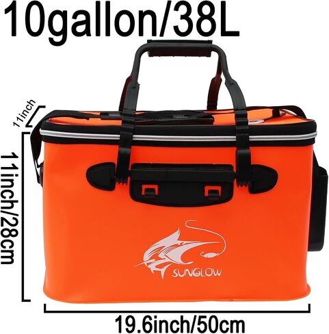Grneric Fishing Bucket, 6Gallon/8Gallon/10Gallon Foldable Fish Bucket,Live Fish Container Multi-Functional Live Fish Bait Bucket,Outdoor Camping EVA Fishing Bag and Fish Protection Bucket in Kuwait