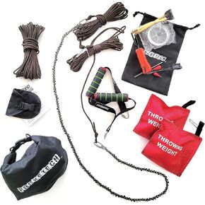 The Pocketech's Arborist Rope Tree Climbing Kit - 48 Inch Long High Limb Hand Chain Saw Kits - 62 Teeth-Blades on Both Sides for Arborist Equipment, Climbing Rope, and Climbing GearClim in Kuwait