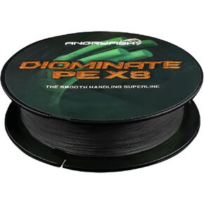 خط صيد مجدول من ANGRYFISH Diominate PE 4 و8 - خط فائق مقاوم للتآكل - بدون تمدد - شد ممتاز ناعم - قيمة عالية (5LB-200LB) in Kuwait