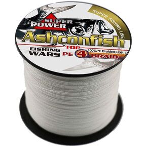 Ashconfish Braided Fishing Line- 4 Strands Super Strong PE Fishing Wire- 6lb to 100lb Test-100M/300M/500M/1000M(109Yards/328Yards/547Yards/1093Yards)-Abrasion Resistant - Zero Stretch-Multiple Colors in Kuwait