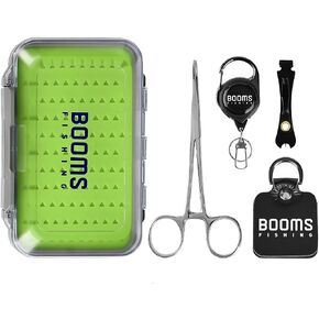 Booms Fishing FF2 Fly Fishing Accessories and Tools Kit, 5 in 1 Fly Fishing Gear Combo: Fly Fishing Forceps, Fly Fishing Nipper, Fly Fishing Leader Straightener, Zinger Retractor, Two-Sided Fly Box in Saudi Arabia