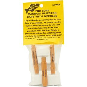 Pro-Cure Magnum Bait Injector Needles with Cap (Pack of 3), 8 Ounce