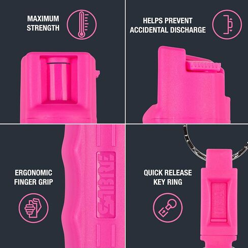 SABRE Campus Safety Pepper Gel with Quick Release Key Ring, Protect Against Multiple Threats with 3X longer spray time, Gel is Safer, Ergonomic Finger Grip in Kuwait