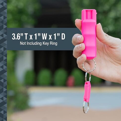 SABRE Campus Safety Pepper Gel with Quick Release Key Ring, Protect Against Multiple Threats with 3X longer spray time, Gel is Safer, Ergonomic Finger Grip in Kuwait