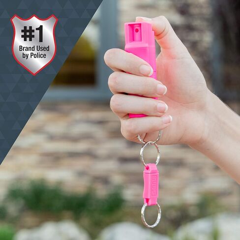 SABRE Campus Safety Pepper Gel with Quick Release Key Ring, Protect Against Multiple Threats with 3X longer spray time, Gel is Safer, Ergonomic Finger Grip in Kuwait