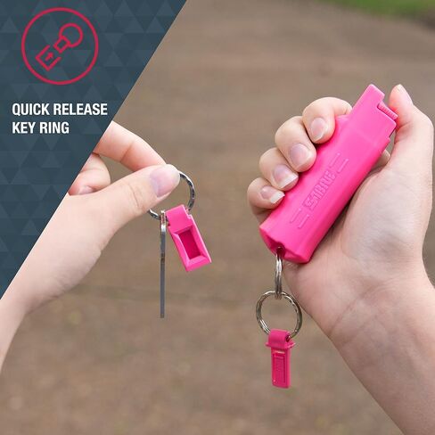 SABRE Campus Safety Pepper Gel with Quick Release Key Ring, Protect Against Multiple Threats with 3X longer spray time, Gel is Safer, Ergonomic Finger Grip in Kuwait
