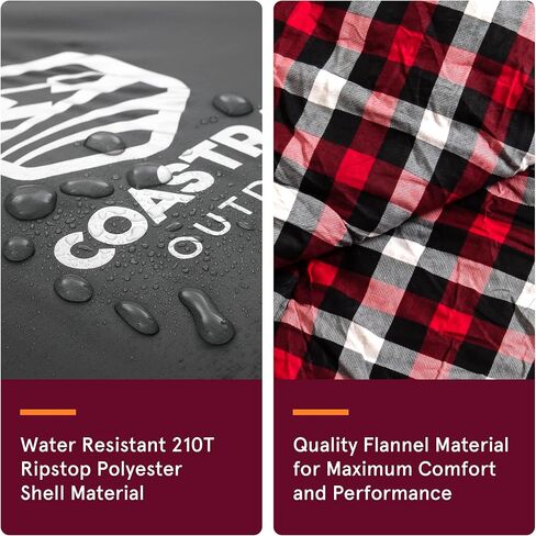 Coastrail Outdoor Sleeping Bag for Adults, XL THREE-ZONE Thickened Design Warm and Comfortable for Camping 3-4 Seasons Cold Weather with Compression Sack in Kuwait