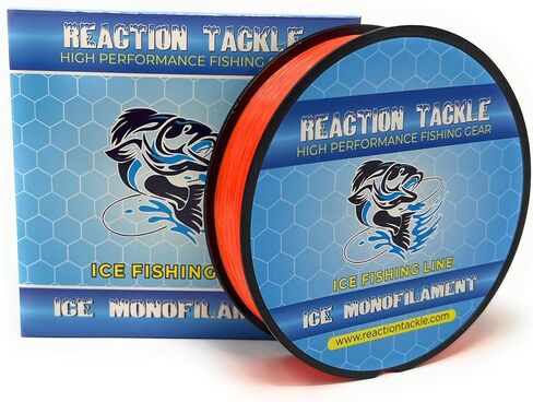Reaction Tackle Ice Monofilament Fishing Line - High Performance Ice Fishing Line with Low Memory, High Abrasion Resistance, Freezing-Resistant - Strong and Sensitive 1000 Yard Spool Mono Line in Kuwait