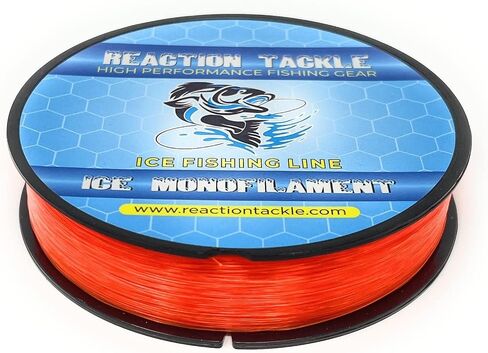 Reaction Tackle Ice Monofilament Fishing Line - High Performance Ice Fishing Line with Low Memory, High Abrasion Resistance, Freezing-Resistant - Strong and Sensitive 1000 Yard Spool Mono Line in Kuwait