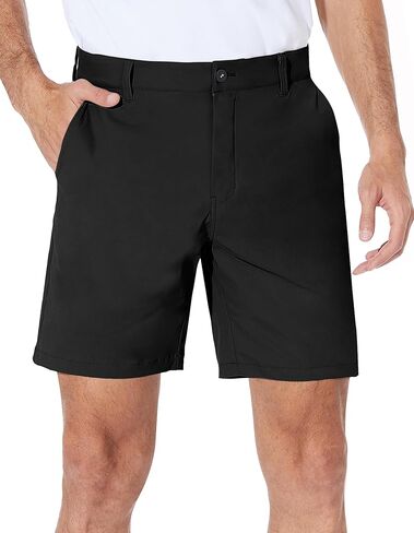 PULI Men's Golf Shorts Dress Flat Front Hybrid 7 Inch Stretch Lightweight Quick Dry Chino Casual with Pockets in Kuwait