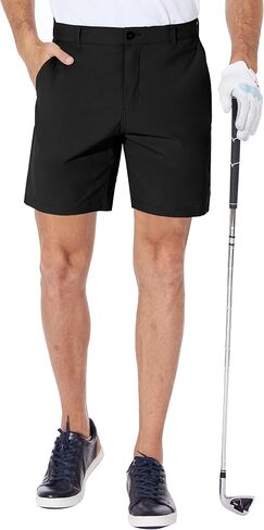 PULI Men's Golf Shorts Dress Flat Front Hybrid 7 Inch Stretch Lightweight Quick Dry Chino Casual with Pockets in Kuwait