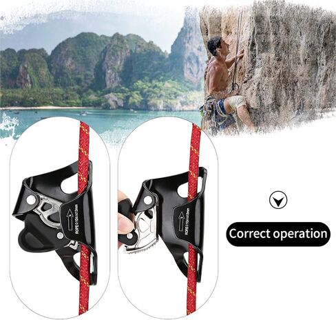 WILDKEN Rock Climbing Chest Ascender Climbing Mountaineering Tree Arborist | Rappelling Gear Climbing Equipment Rope Clamp for 10-13MM Rope in Kuwait