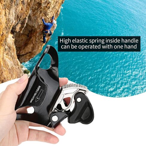 WILDKEN Rock Climbing Chest Ascender Climbing Mountaineering Tree Arborist | Rappelling Gear Climbing Equipment Rope Clamp for 10-13MM Rope in Kuwait