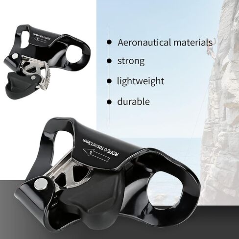 WILDKEN Rock Climbing Chest Ascender Climbing Mountaineering Tree Arborist | Rappelling Gear Climbing Equipment Rope Clamp for 10-13MM Rope in Kuwait
