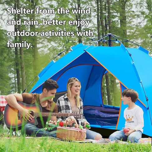 DIMAR GARDEN Pop Up Camping Tent Instant Automatic Tent,Outdoor Quick Setup Tent,Blue in Kuwait