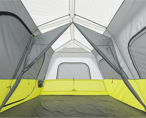 CORE 10 Person Instant Cabin Tent | 2 Room Huge Tent with Screen Room for Family with Storage Pockets for Camping Accessories | Portable Large Pop Up Tent for 2 Minute Camp Setup in Saudi Arabia
