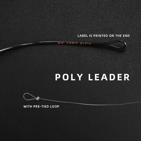 SF Fly Fishing Polyleader Monofilament Core Leader Line Fly Line for 7' Trout and 10' Salmon Poly Leader 7FT/10FT Float Hover Intermediate 3/5/7IPS in Kuwait
