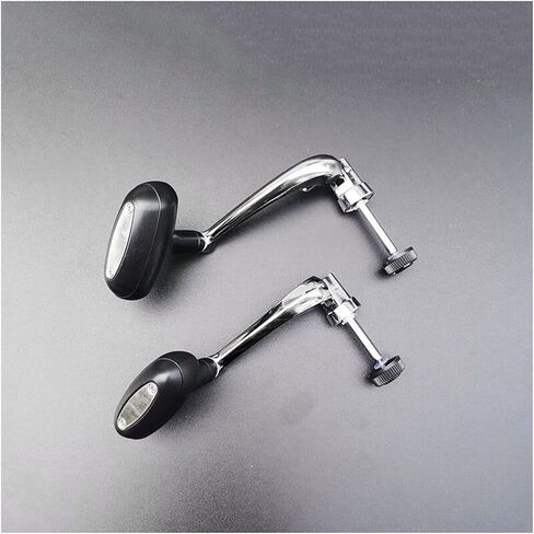 مقبض دوار لصيد السمك المعدني بديل لقطع غيار إكسسوارات الصيد، فضي وأسود من فيتشاس in Kuwait