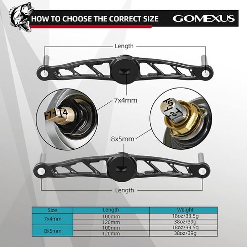 GOMEXUS Power Handle for Shimano SLX Curado Tranx Daiwa Tatula Zillion Abu Revo Lew's Baitcasting Reel Handle in Saudi Arabia
