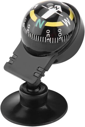 Portable Plastic Direction Pointing Dashboard Compass, Self-adhesive Dash Mount Compass, for Cycling Hiking Truck Boat in Kuwait