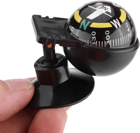 Portable Plastic Direction Pointing Dashboard Compass, Self-adhesive Dash Mount Compass, for Cycling Hiking Truck Boat in Kuwait