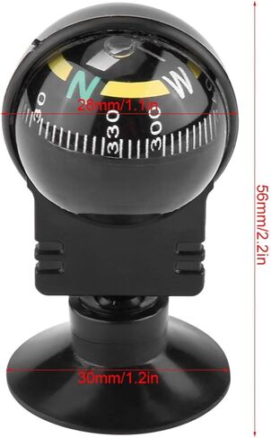 Portable Plastic Direction Pointing Dashboard Compass, Self-adhesive Dash Mount Compass, for Cycling Hiking Truck Boat in Kuwait