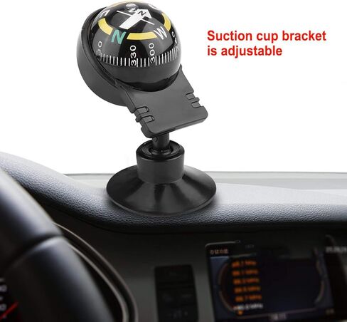Portable Plastic Direction Pointing Dashboard Compass, Self-adhesive Dash Mount Compass, for Cycling Hiking Truck Boat in Kuwait