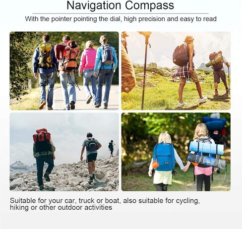 Portable Plastic Direction Pointing Dashboard Compass, Self-adhesive Dash Mount Compass, for Cycling Hiking Truck Boat in Kuwait